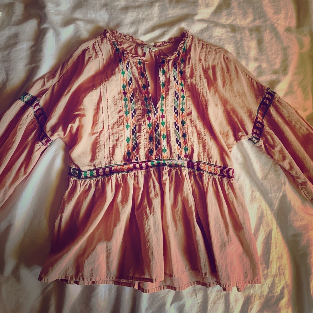 Breezy peasant top